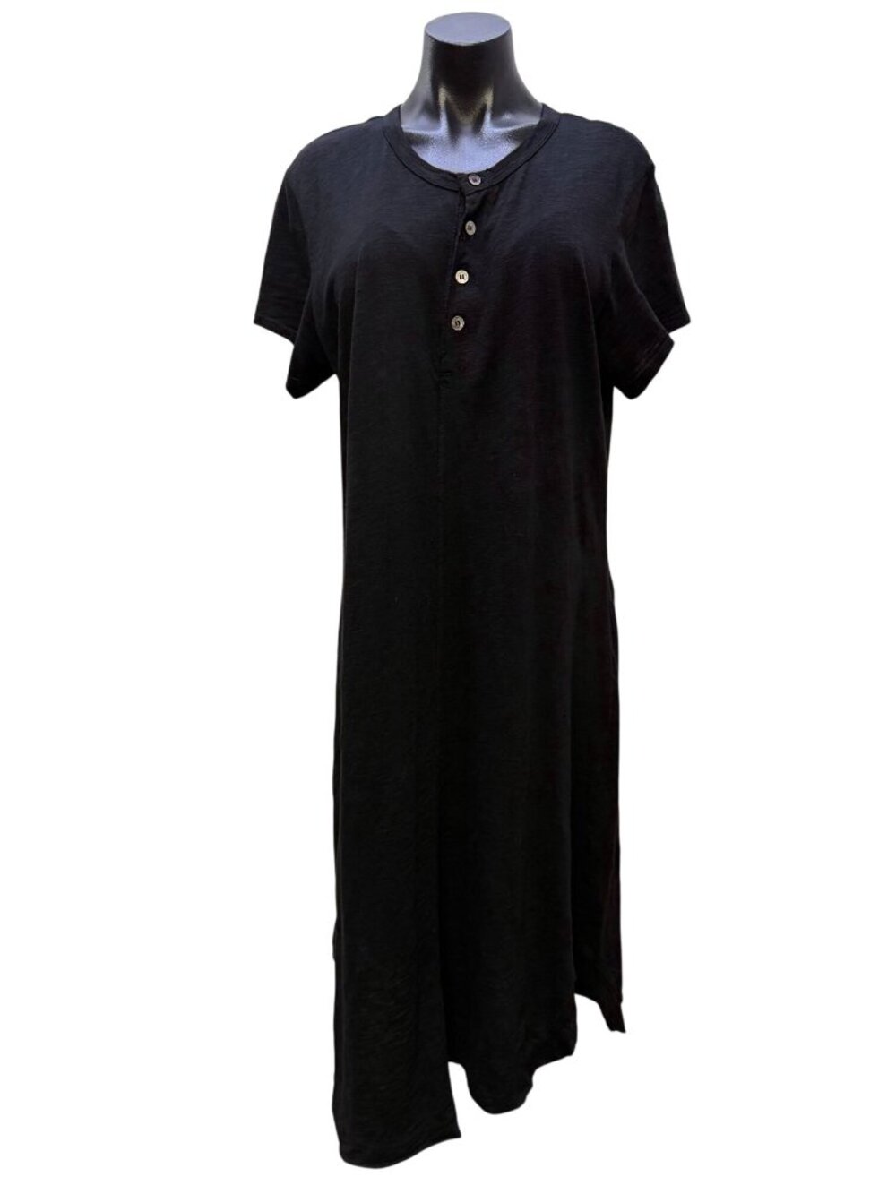 Wilt Black Button-Front Short Sleeve Dress XL